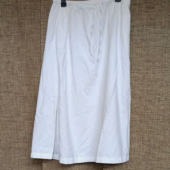 Universal Thread White A-Line Drawstring Cotton Rayon White Skirt - Picture 1 of 4